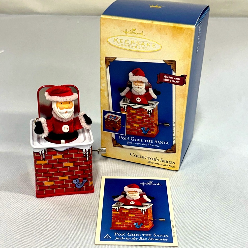 Vintage Hallmark Keepsake “Pop! Goes the Santa” Ornament